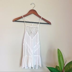 Hollister Co. lace white peplum cami